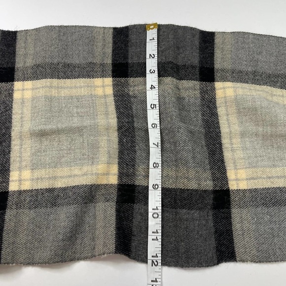 Vintage Lazarus shadow plaid frayed scarf - Picture 5 of 8